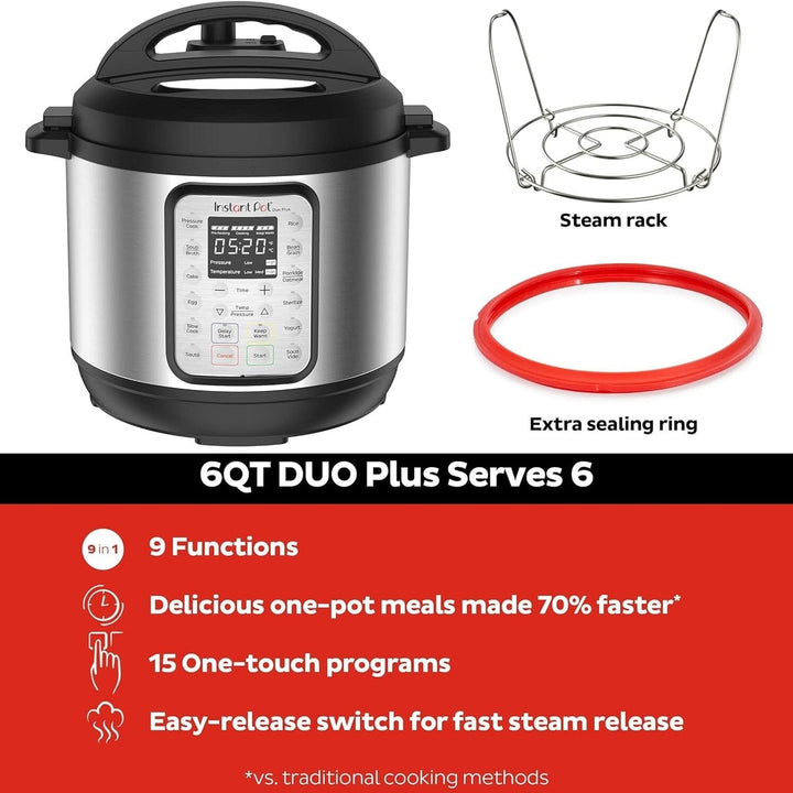 Instant Pot DUO Plus 6qt 9-in-1 Multi- Use Programmable Slow Cooker Image 4