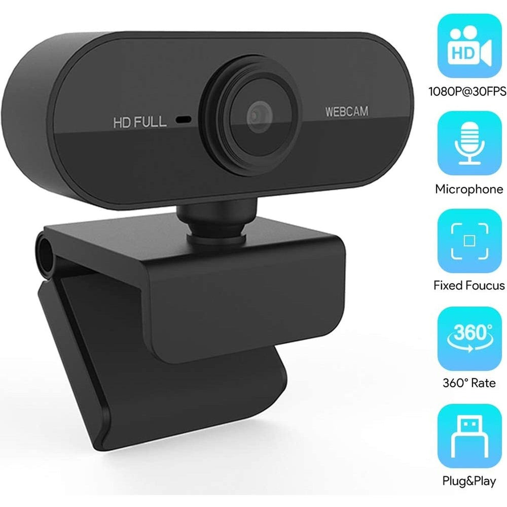 Koramzi 1080P Webcam with Microphone for Windows/Mac OS PC Image 2