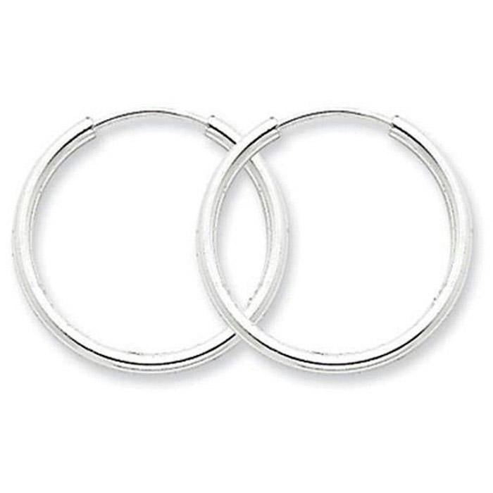 Italian-Made 20mm Sterling Silver Hoop Earrings Image 1