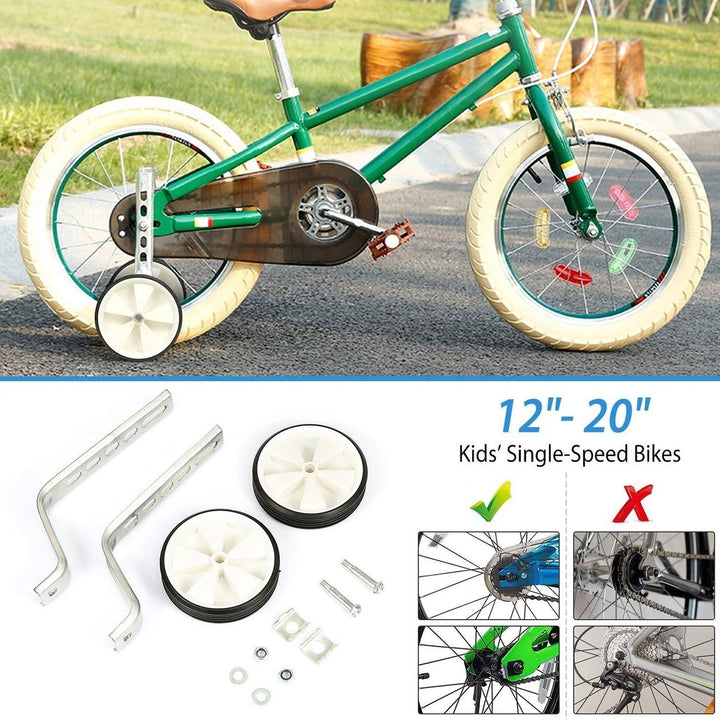 Kids Bicycle Training Wheels Adjustable for 12"-20" Bike Image 4