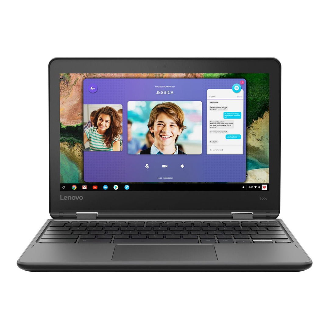 Lenovo 11.6" Touchscreen Chromebook 300E Mediatek 8173C 2.10GHz 4GB RAM 32GB (Refurbished) Image 1