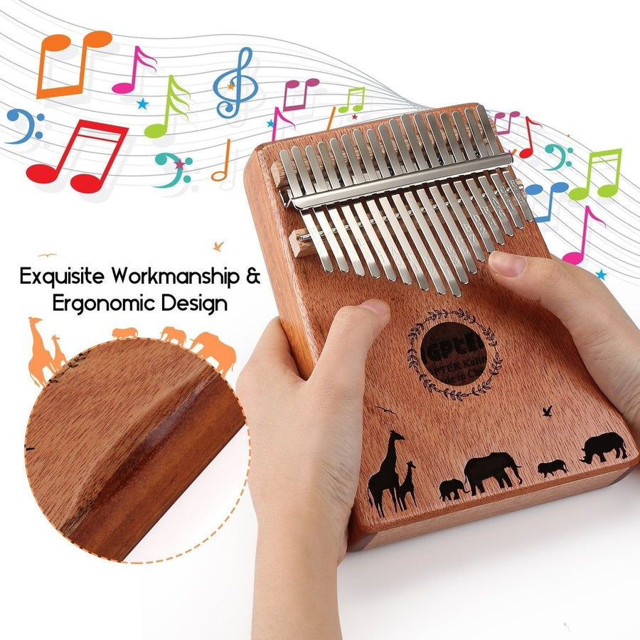 Kalimba 17 Keys Thumb Piano with Tuning Hammer Image 1