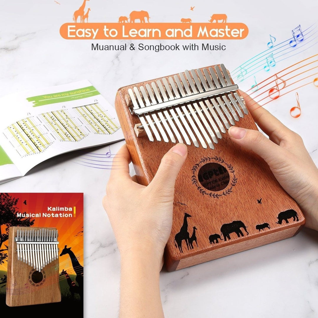 Kalimba 17 Keys Thumb Piano with Tuning Hammer Image 3