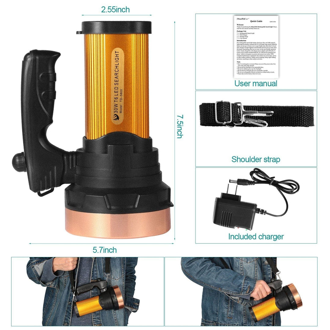 LED Flashlights IPX6 Waterproof Handheld Night Lights Image 4