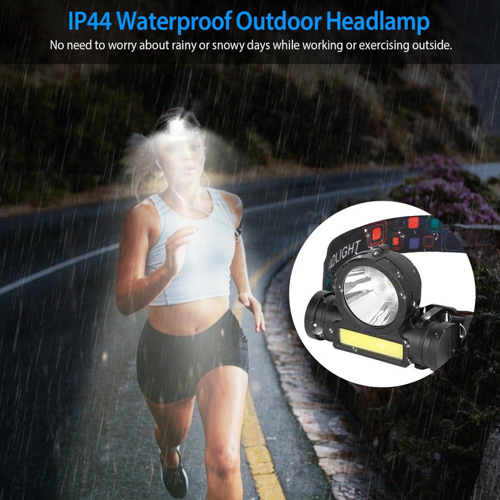 LED Headlight Super Bright Head Torch with 3 Lighting Modes Image 10