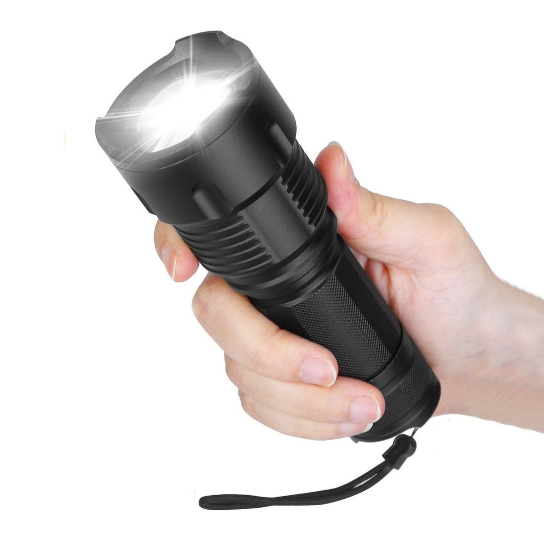 LED Rechargeable Zoomable Flashlight Image 1