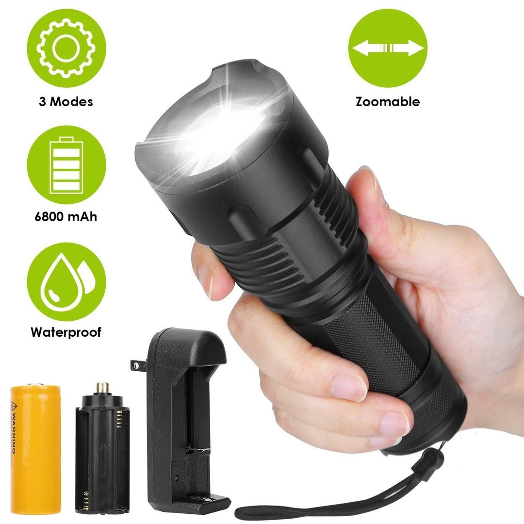 LED Rechargeable Zoomable Flashlight Image 2