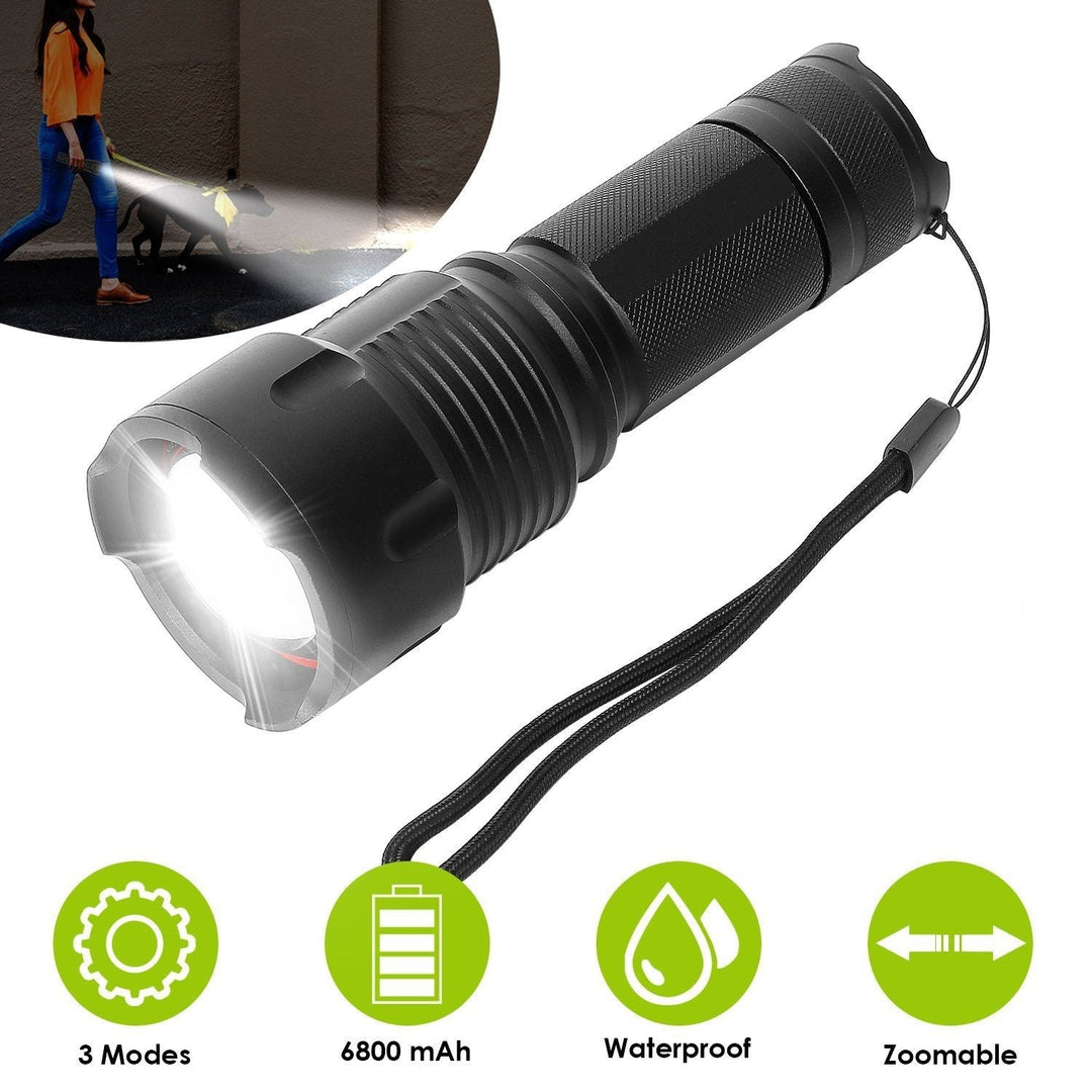 LED Rechargeable Zoomable Flashlight Image 3