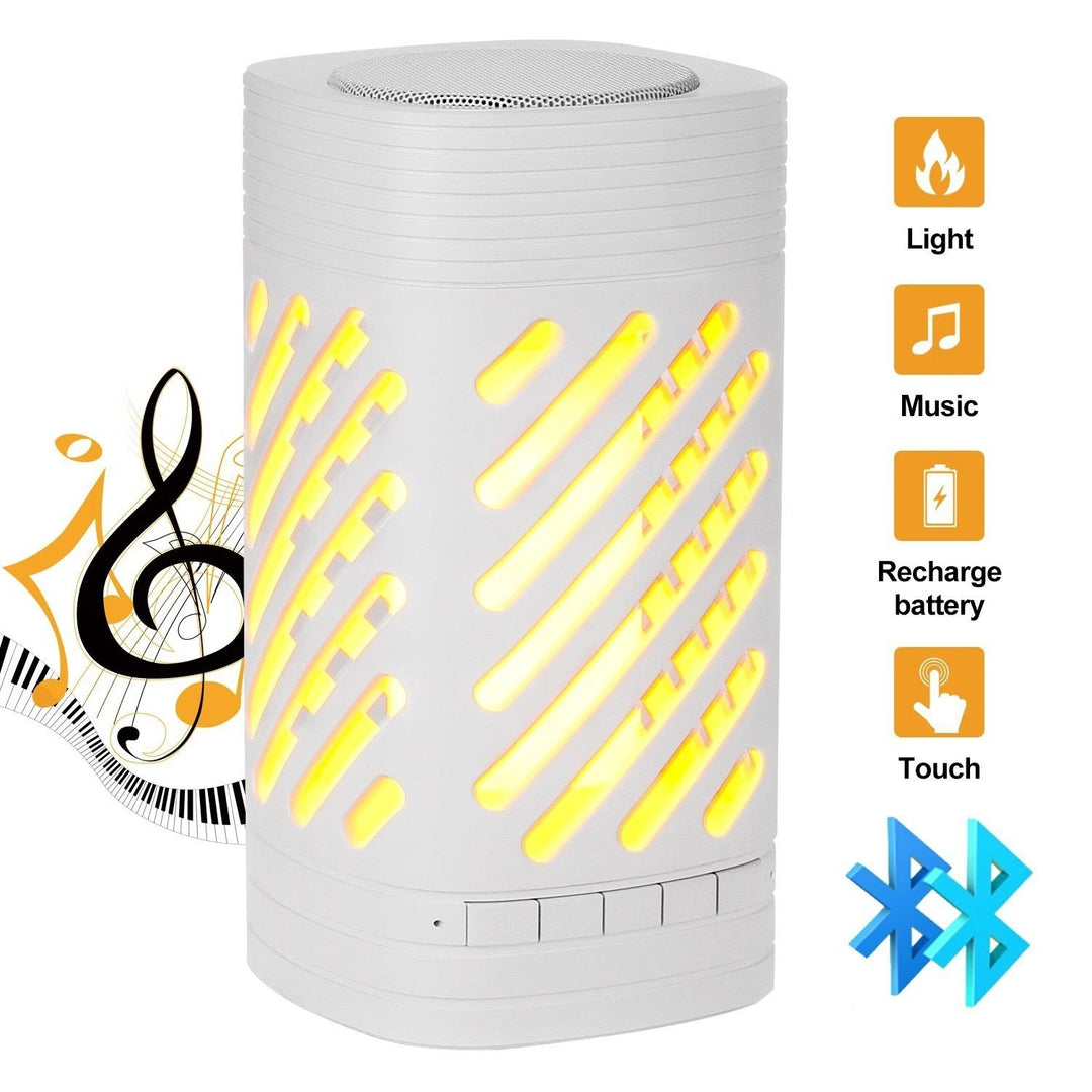 LED Smart Touch Bluetooth Speaker Rechargeable Camping Lamp Image 4