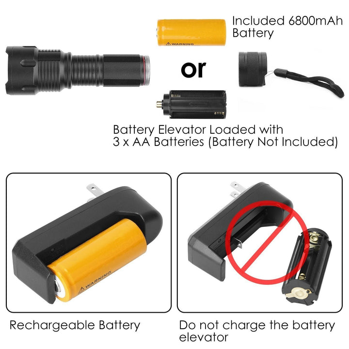 LED Rechargeable Zoomable Flashlight Image 8