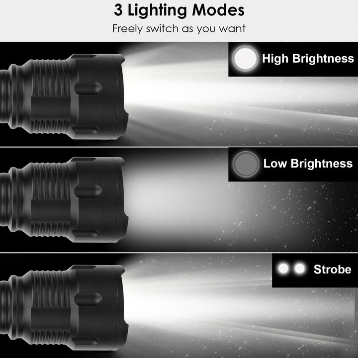 LED Rechargeable Zoomable Flashlight Image 9