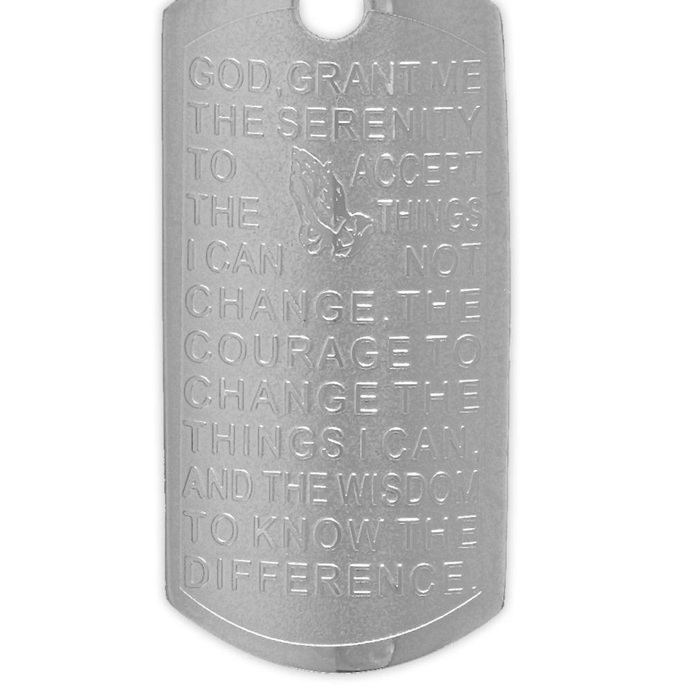 Ladies Stainless Steel Serenity Prayer Pendant Image 2