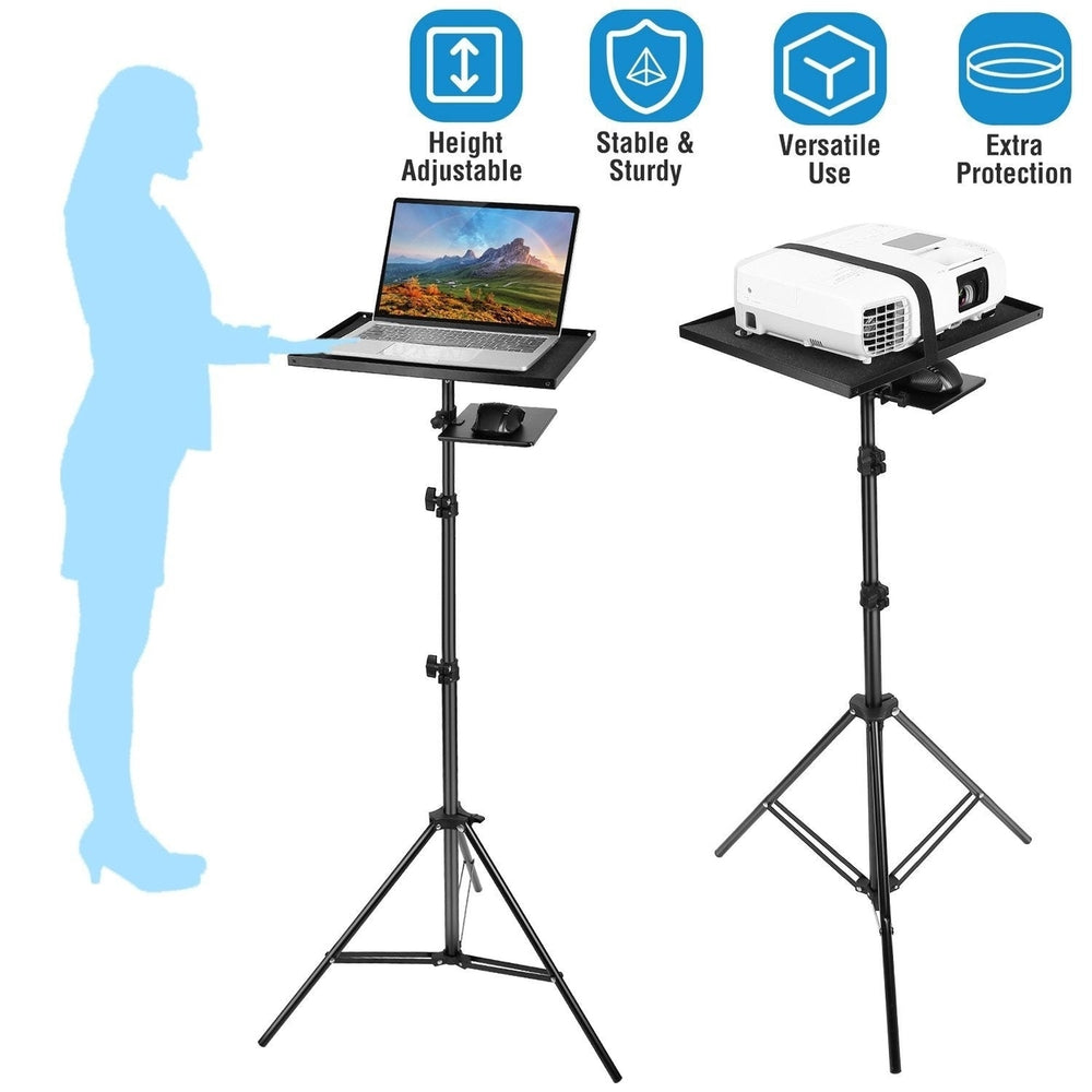 Laptop Projector Tripod Stand Adjustable Height Image 2