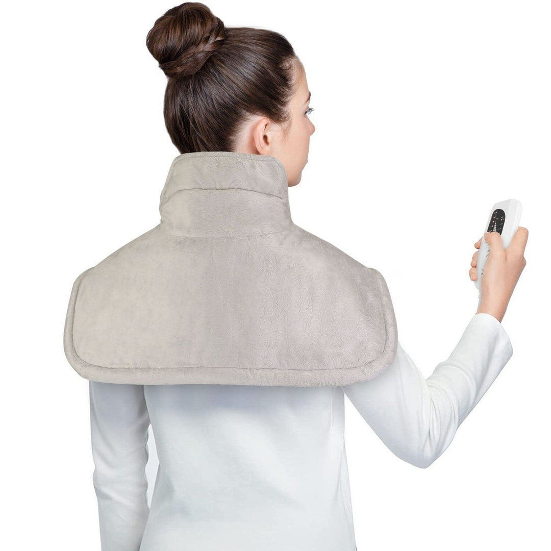 Large Weighted Heating Pad for Neck and Shoulders Image 2