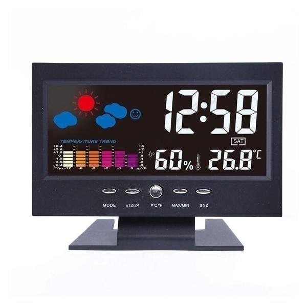 LCD Color Screen Digital Backlight Snooze Alarm Clock Image 1