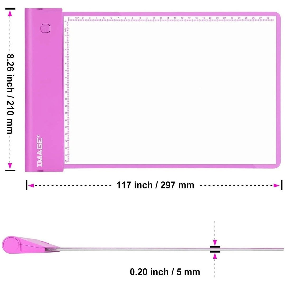 Light-up Tracing Pad Pink Coloring Drawing Art Gift Toy Image 2