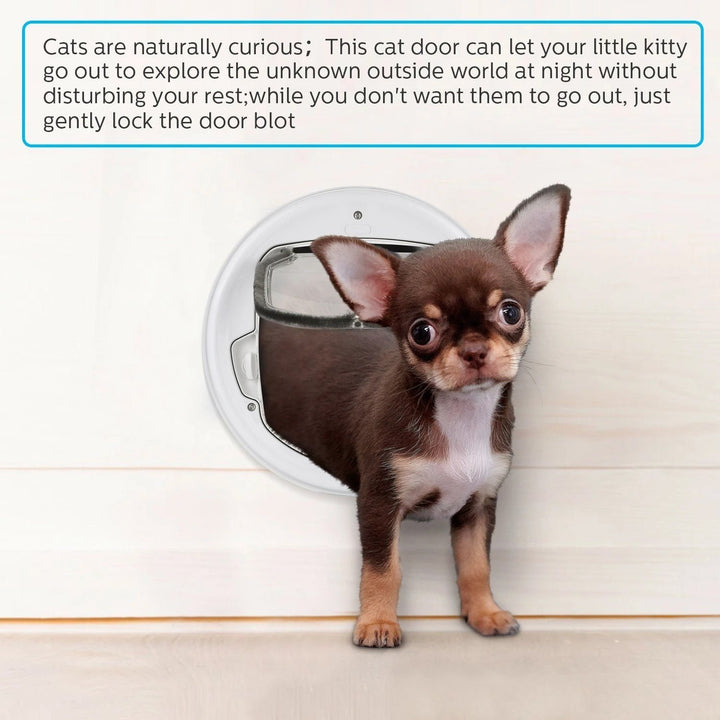 Lightweight Flap Pet Door Cats Small Dogs Anti-Insects Quiet Magnet Locking Gate Image 7