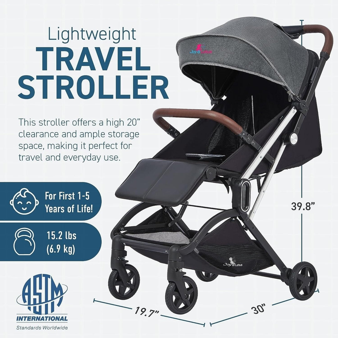 Lightweight Self Folding Baby Stroller Ultra-Compact with One Hand Gravity Fold Image 4