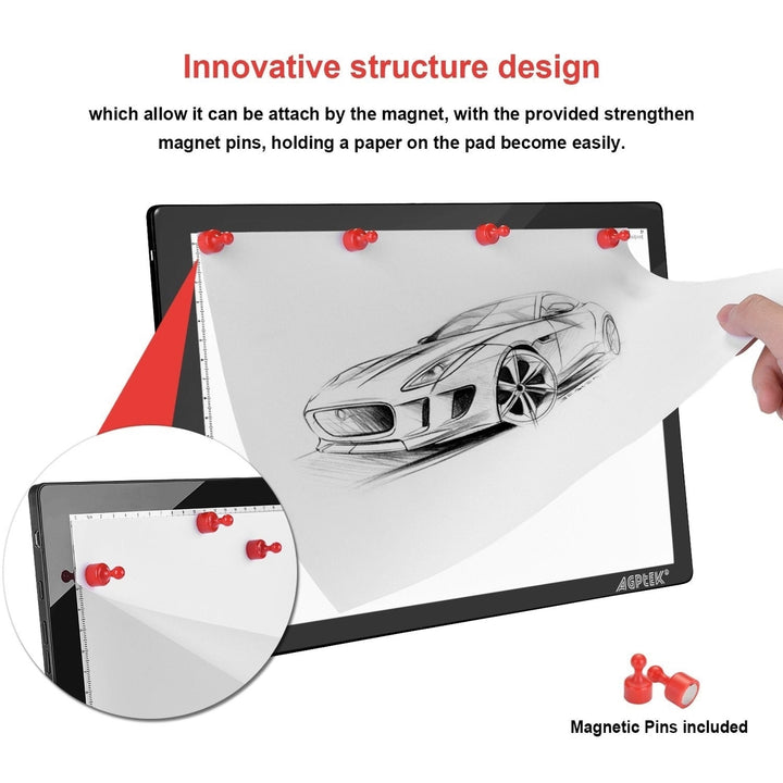 Magnetic LED Artcraft Tracing Light Pad A4 Size Lightbox Image 4