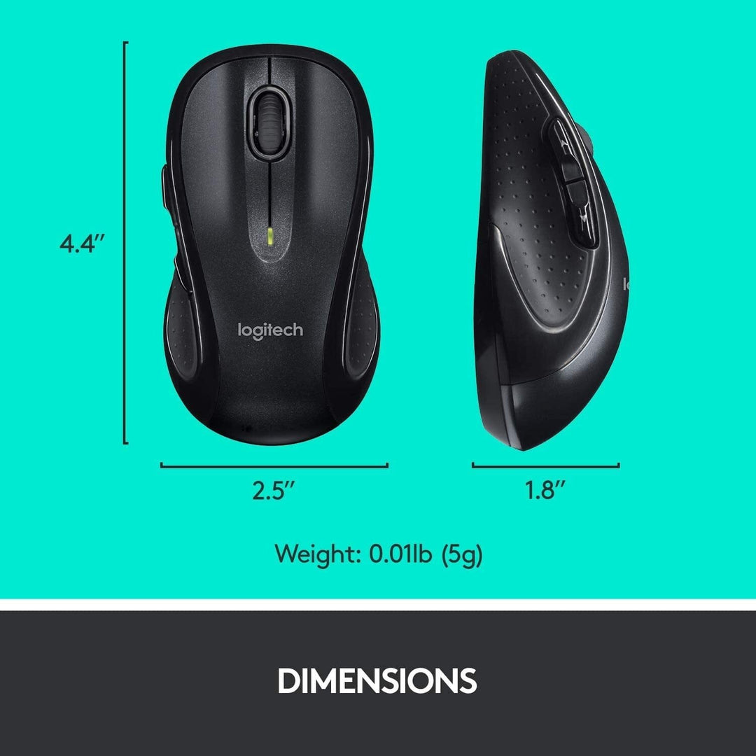 Logitech M510 Wireless Computer Mouse w/Unifying Receiver (Refurbished) Image 2