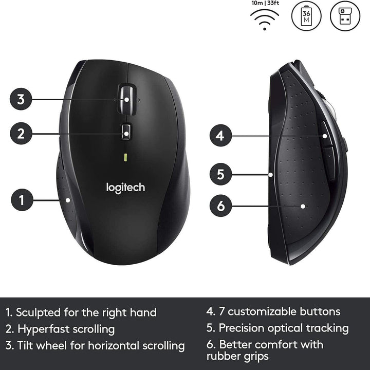 Logitech M705 Wireless Marathon Mouse (Refurbished) Image 6