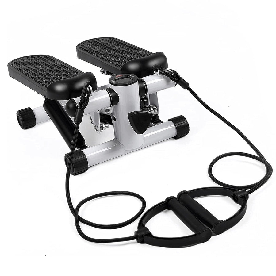 Mini Fitness Stepper with 2 Resistance Bands LCD Monitor Image 1