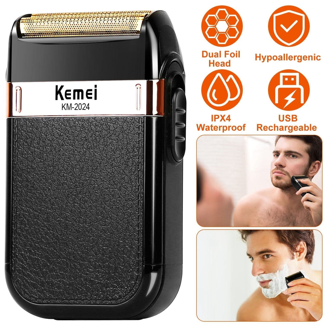 Men Rechargeable Cordless Beard Trimmer Grooming Kit Image 8