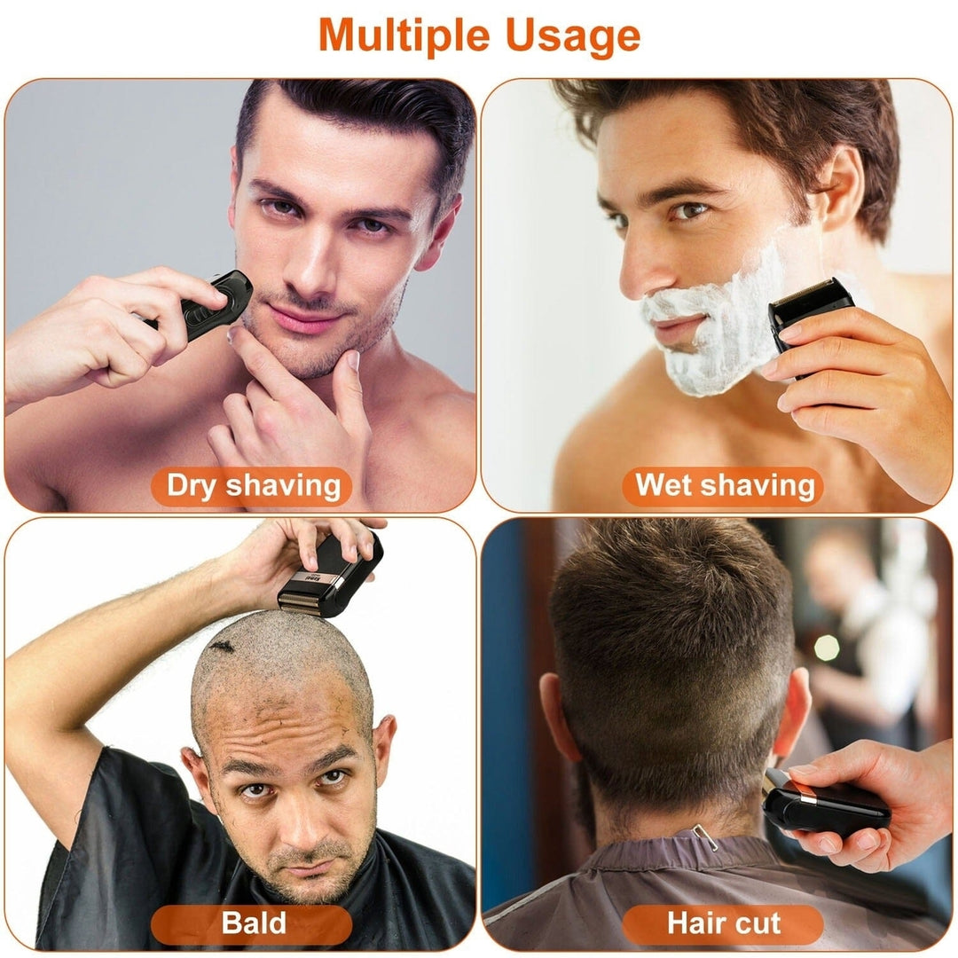 Men Rechargeable Cordless Beard Trimmer Grooming Kit Image 11