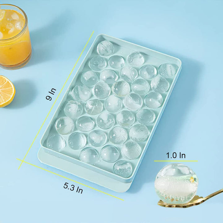 Lid and Bin Ice Ball Maker Mold for Freezer Image 4