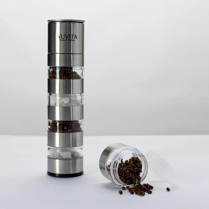 Nuvita Premium Stainless Steel Stackable Mini Salt and Pepper Mill Image 3