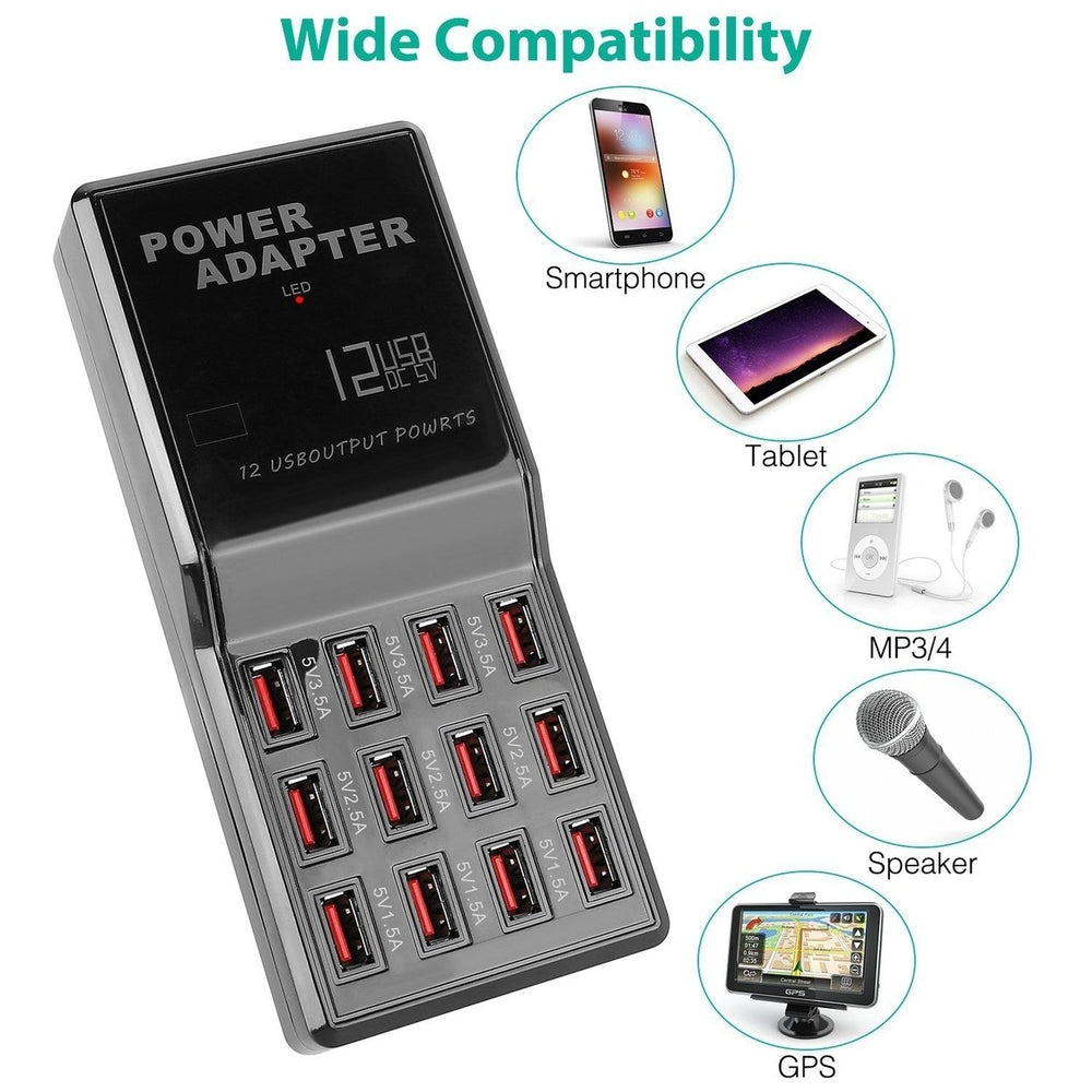 Multi 12 Port USB Charging Station Hub Image 2