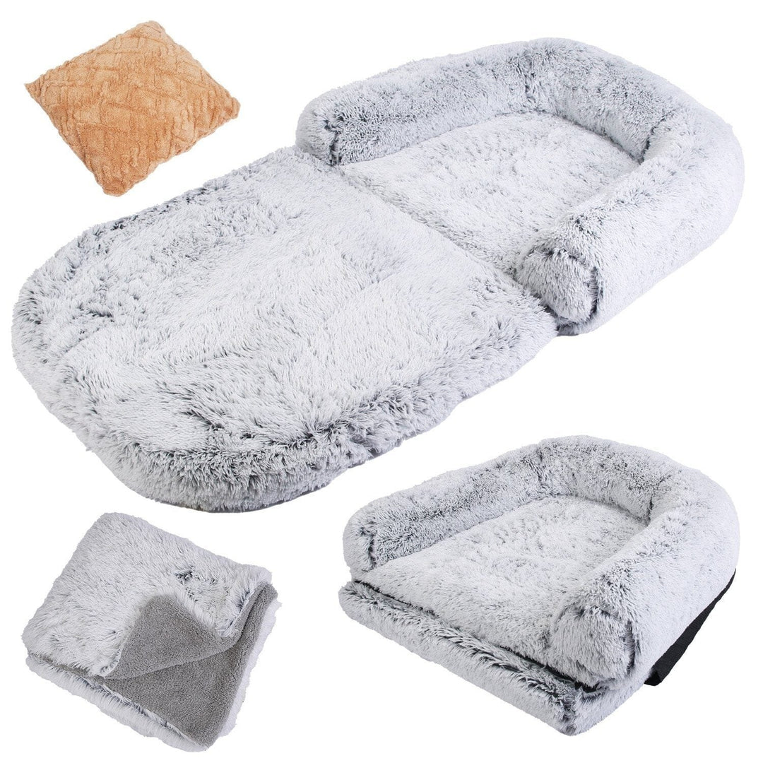 Napping Human-Sized Dog Bed Machine Washable Zipped Removable Cover Image 3