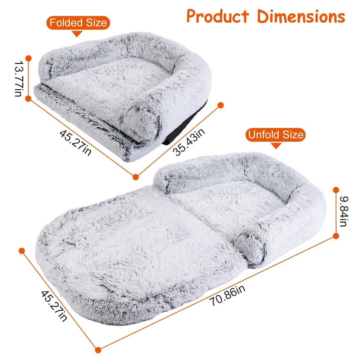 Napping Human-Sized Dog Bed Machine Washable Zipped Removable Cover Image 11