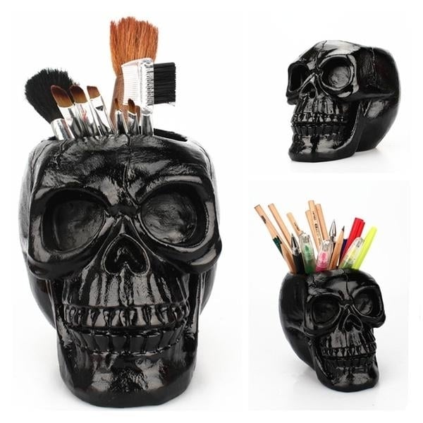 Multifunction Creative Skull Storage Stationery Holder Image 1