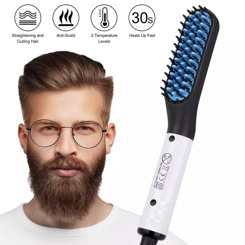 Multifunctional Beard Straightener for Men Electric Hot Hair Straightening Comb Image 2