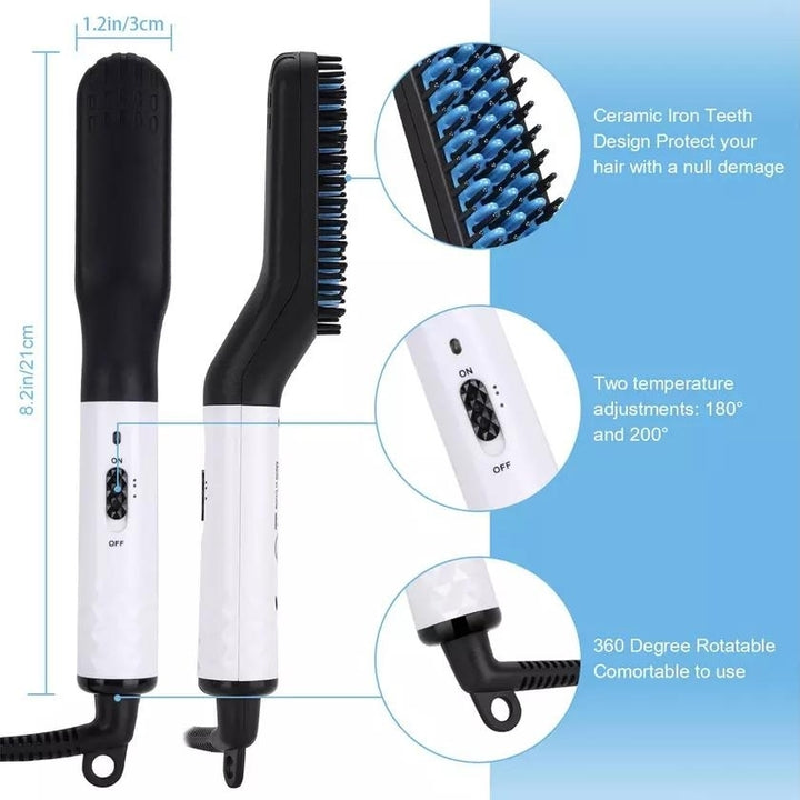 Multifunctional Beard Straightener for Men Electric Hot Hair Straightening Comb Image 4