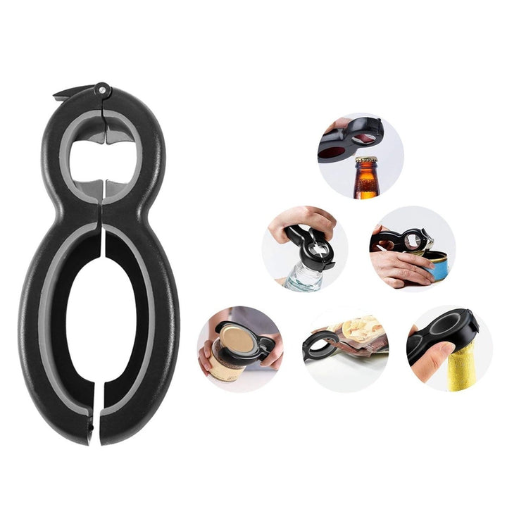 Multifunctional 6-In-1 Can Jar Opener Tool And Adjustable Bottle Opener Image 3