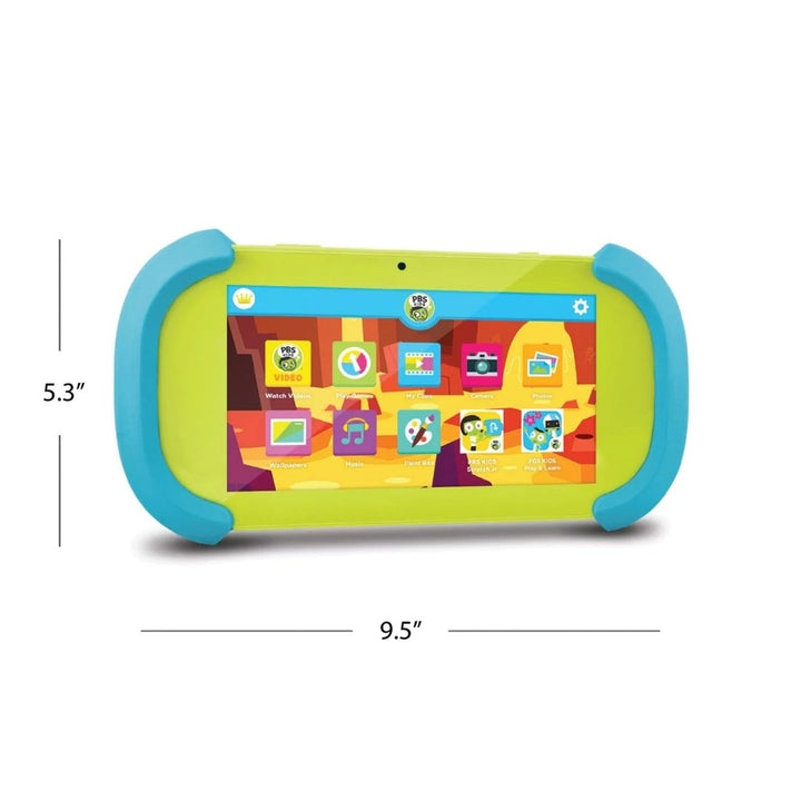 PBS KIDS PBKRWM5410 KIDS 7" HD PBS Kids Playtime Pad Kid Safe Tablet - Wifi Ready 16GB Storage Bluetooth Front and Back Image 4