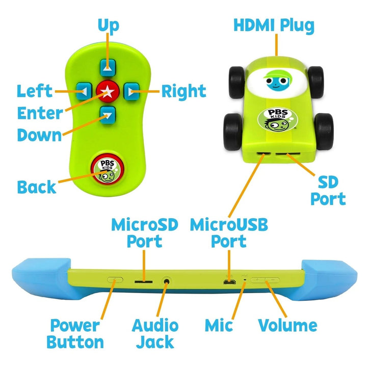 PBS Kids Playtime Pad Kid-Safe Tablet +PBS KIDS TV Stick Plug and Play (Green) Image 2