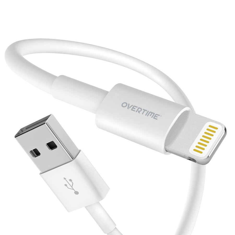 Overtime Apple MFI Certified iPhone Charger Lightning Cable 10 Foot - White Image 1