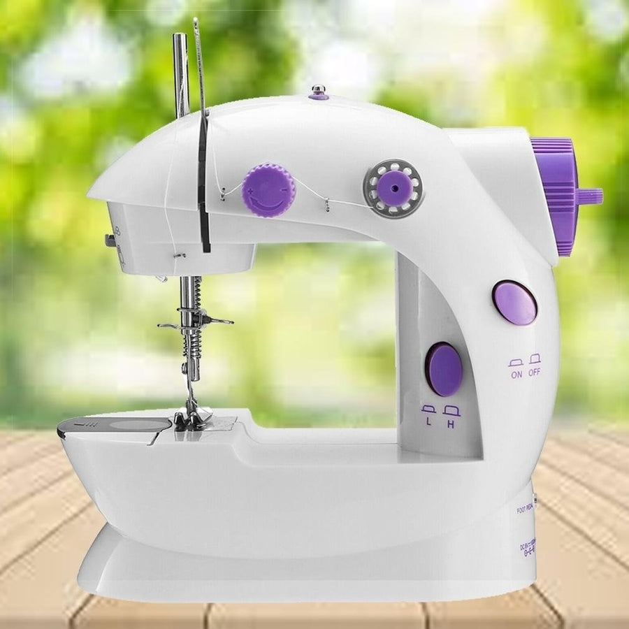 Portable Electric Sewing Machine w/ Foot Pedal LED Light Image 1