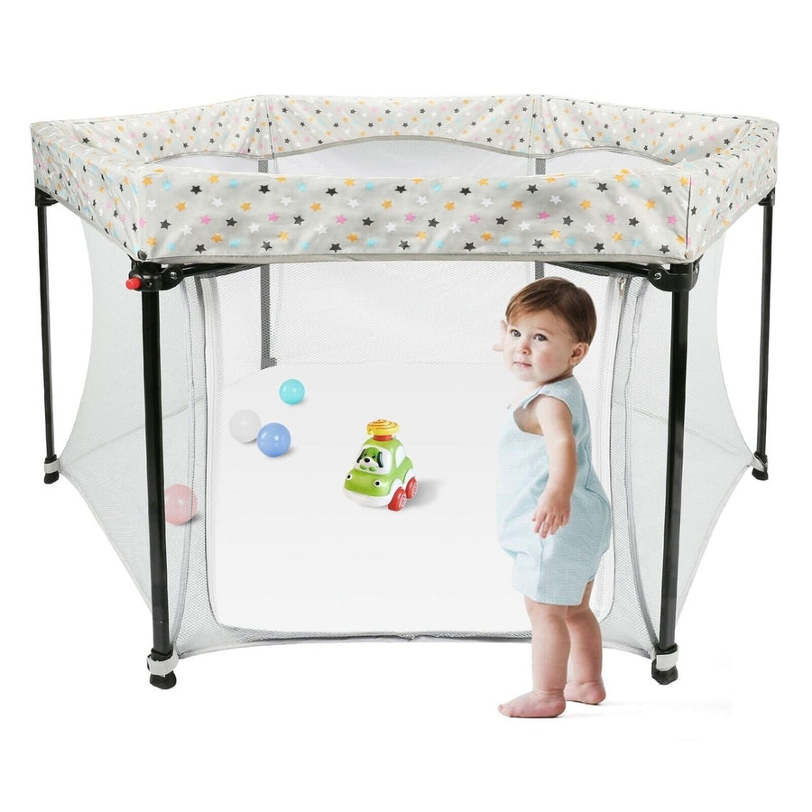 Portable Folding Playard for Babies Toddler Indoor and Outdoor Play Image 1