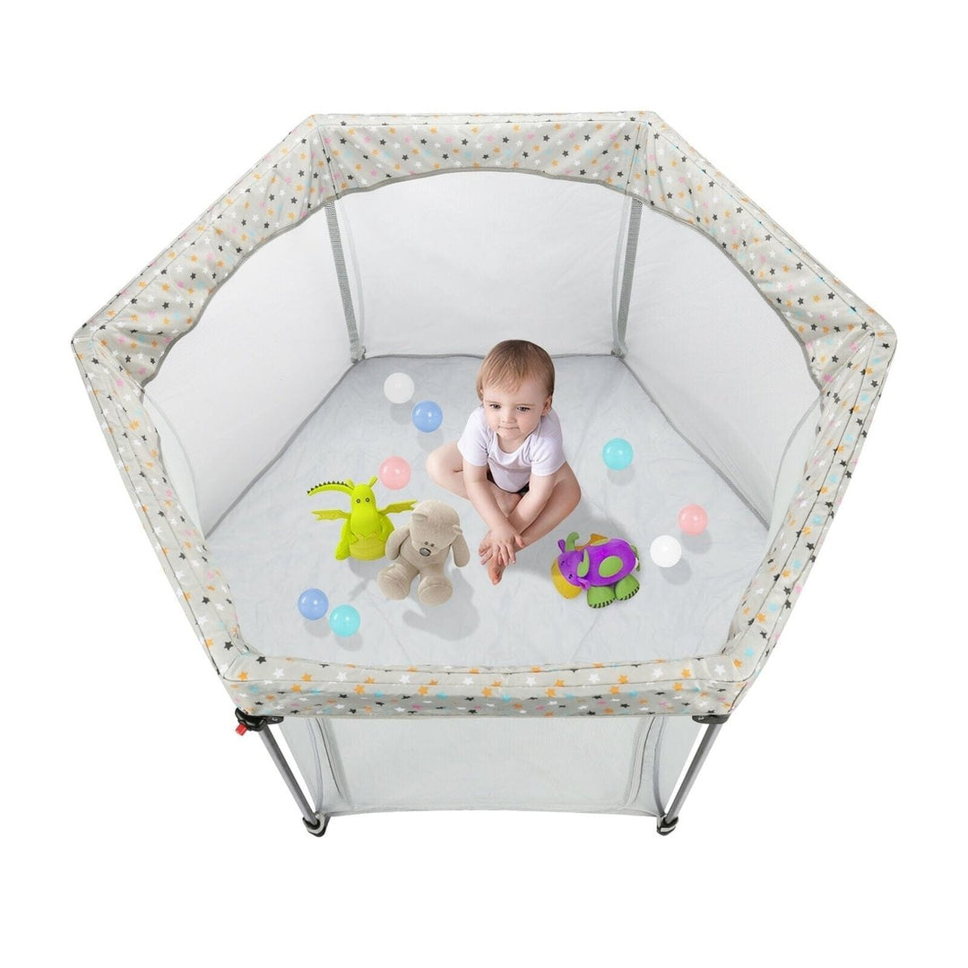 Portable Folding Playard for Babies Toddler Indoor and Outdoor Play Image 2