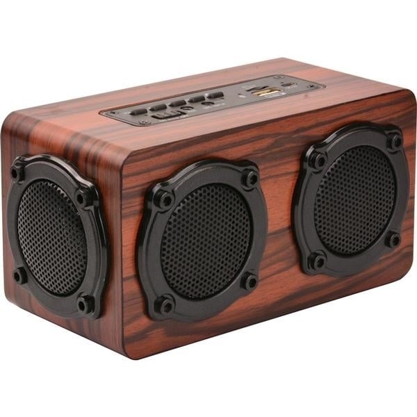 Portable Retro Wooden Wireless Bluetooth 4.2 Speaker Image 1