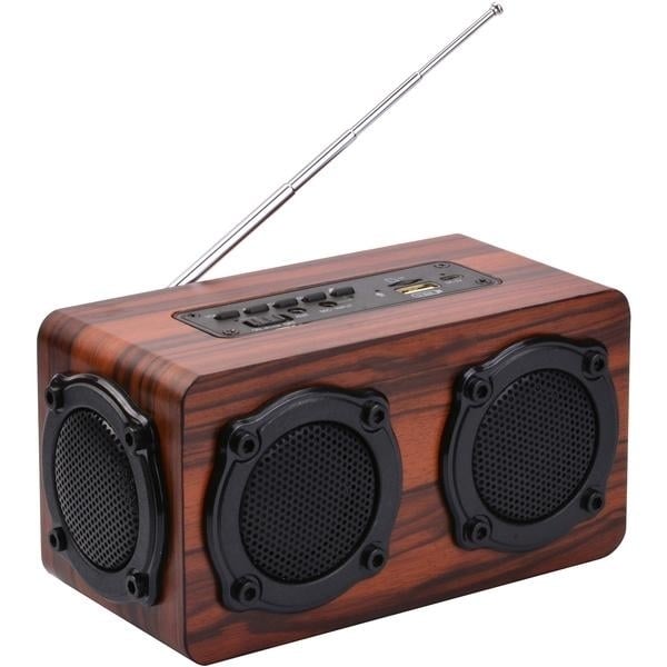 Portable Retro Wooden Wireless Bluetooth 4.2 Speaker Image 2