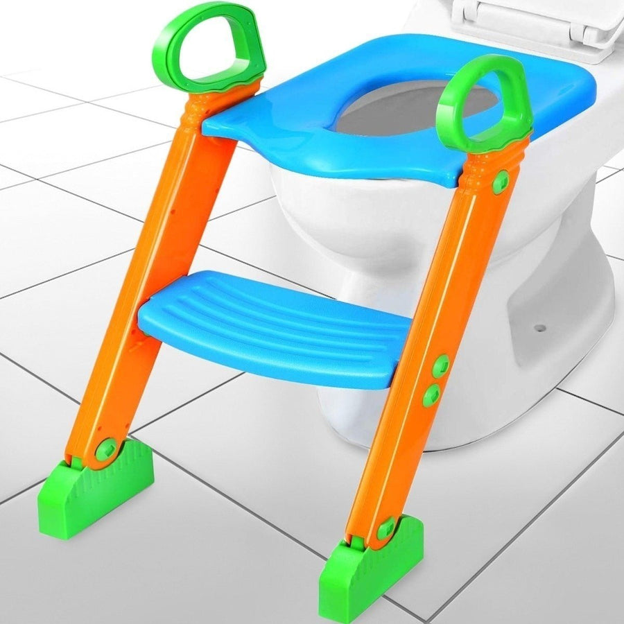 Potty Training Toilet Seat with Steps Image 1