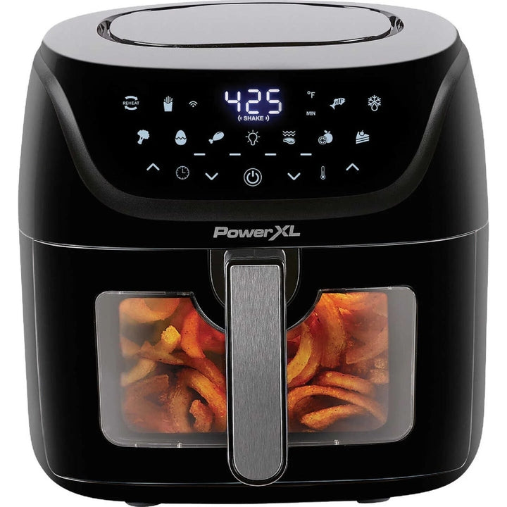 PowerXL 4-Quart Digital Air Fryer with Fry Tray 10 Presets One Touch LED Panel Image 1