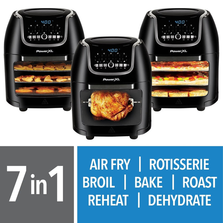 PowerXL Vortex Air Fryer Pro Plus 10 Quart Capacity Black 1700 Watts (Black) Image 7