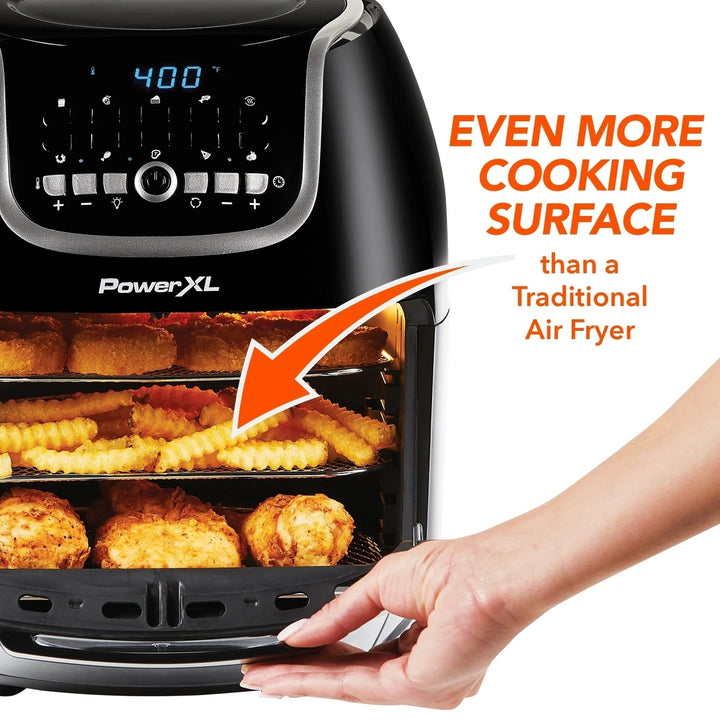 PowerXL Vortex Air Fryer Pro Plus 10 Quart Capacity Black 1700 Watts (Black) Image 8