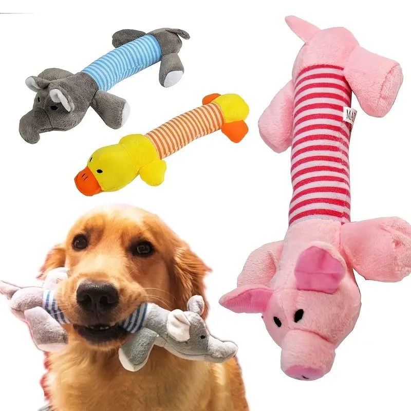 Plush Dog Toys Squeak Chew Sound Toy Image 1